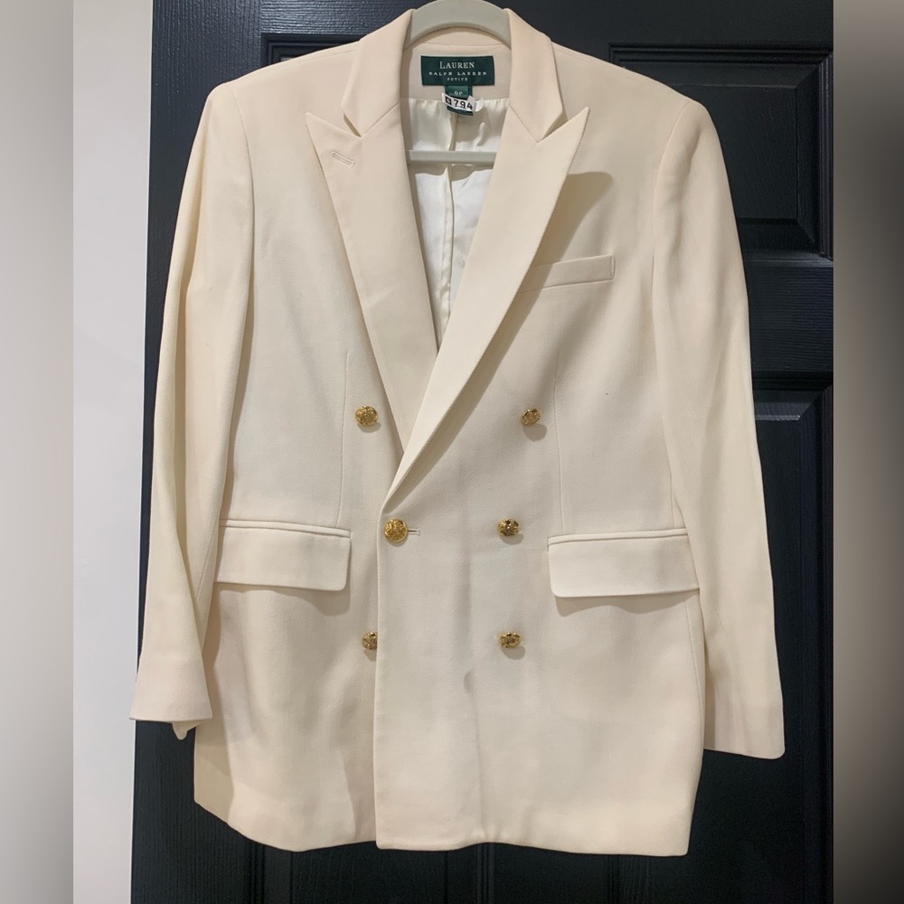 Women’s Ralph Lauren Vintage Wool Cream Blazer